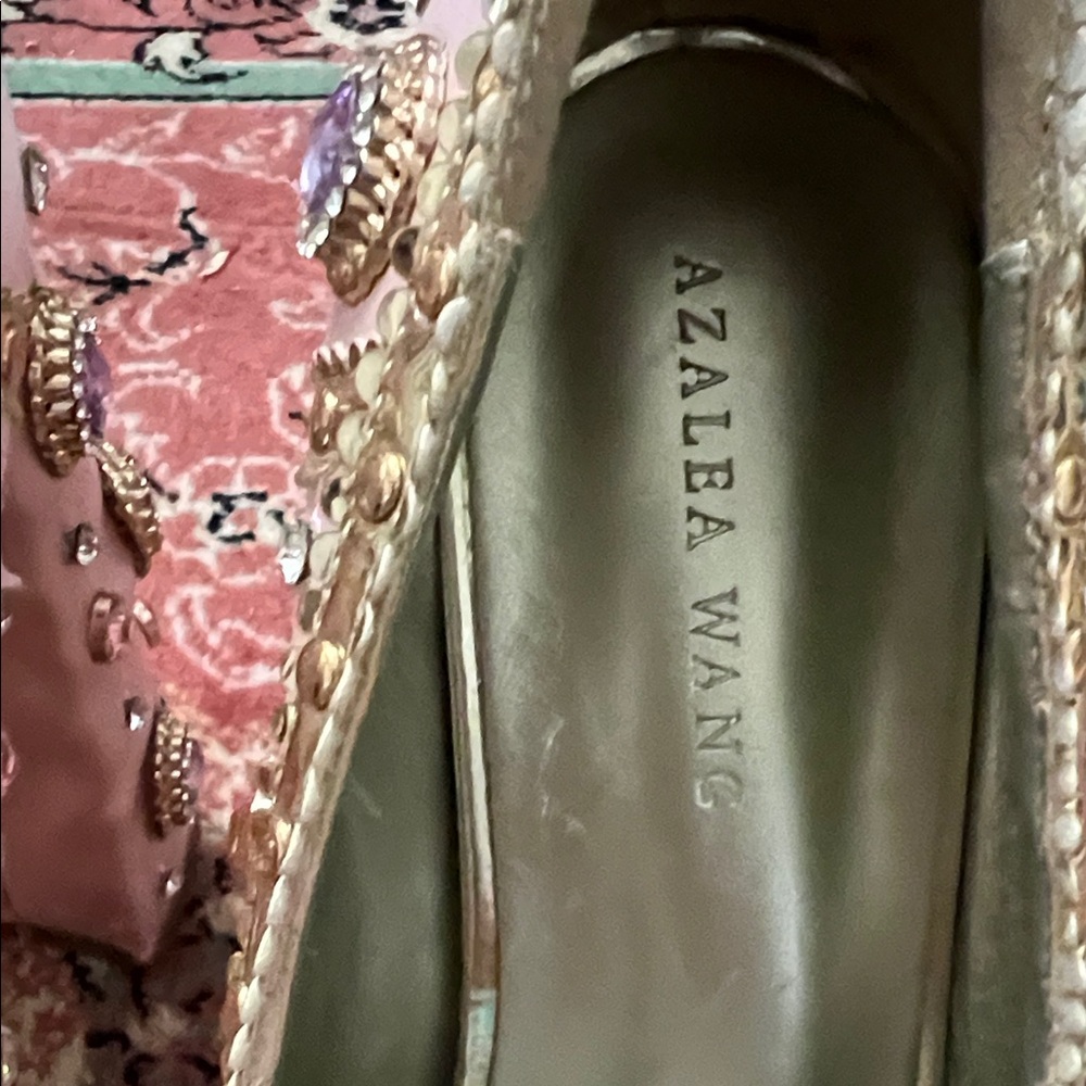 Azalea Wong, Clea satin pump in Pink Embellished Women's Shoes - Picture 10 of 14